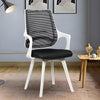 black and white mrc mono fixed chair with ergonomic mesh, nylon frame and lumbar support.