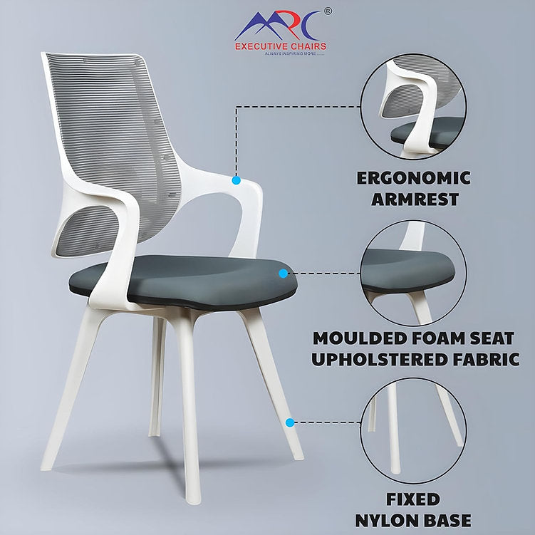 MRC Mono Fixed Ergonomic Office Chairs | Breathable Mesh & Study–Lumbar Support with Heavy Duty Nylon Base - MRC Executive Chairs