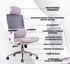 MRC Comfy Ergonomic Office Chair Mesh High Back with Lumbar Support, 3D Armrests, Multi-TiltLock Mechanism, Chrome Base - MRC Executive Chairs