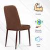 MRC Dining Chair (Brown & Gold) | Velvet Fabric & Cushion Seat with Metal Legs for Restaurant, Bedroom & Living Room - MRC Executive Chairs