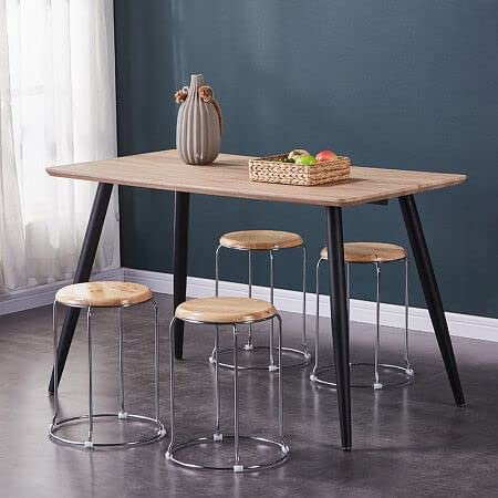 MRC Wooden Home Stainless Steel Dining Stool - MRC Executive Chairs