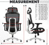 MRC Status Premium Mesh Ergonomic Office Chair | 4D Armrests with High Back, Back Height Adjust, Multi-Lock with seat Slide - MRC Executive Chairs