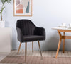 MRC Brown Dining Chair (Premium) | Velvet Fabric & Cushion Seat for Restaurants, Bedroom, Living Room - MRC Executive Chairs