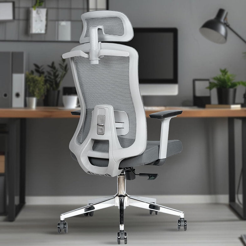 MRC Apex Ergonomic Office Chair| Adjustable Lumbar Support & Mesh Seat, 360° Adjustable Armrests, Multi Lock Mechanism - MRC Executive Chairs