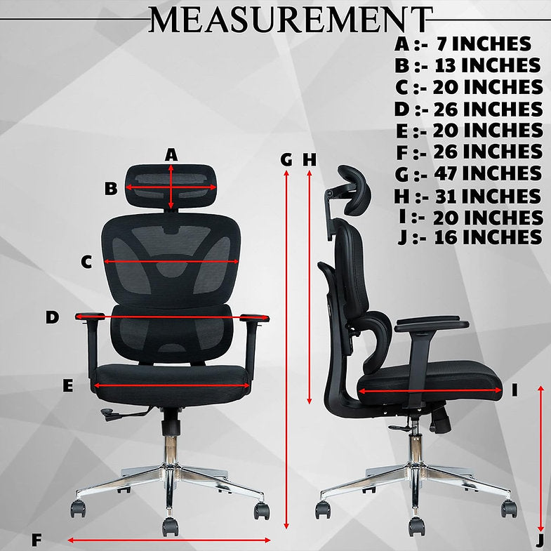 MRC Panther Cushion | Premium Ergonomic Office Chair | 3D Armrests, Multi Lock Mechanism, Seat Sliding - MRC Executive Chairs