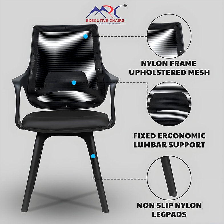 MRC Mono Fixed Ergonomic Office Chairs | Breathable Mesh & Study–Lumbar Support with Heavy Duty Nylon Base - MRC Executive Chairs