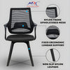 MRC Mono fixed gray & black ergonomic mesh office chair with nylon frame and lumbar support.