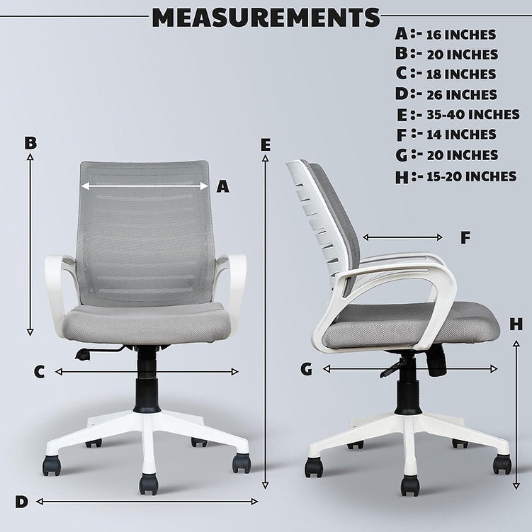 MRC Boom Mid-back Office Chair | Ergonomic Desk Office Chair with Tilting Mechanism and Revolving Heavy Duty Nylon Base - MRC Executive Chairs