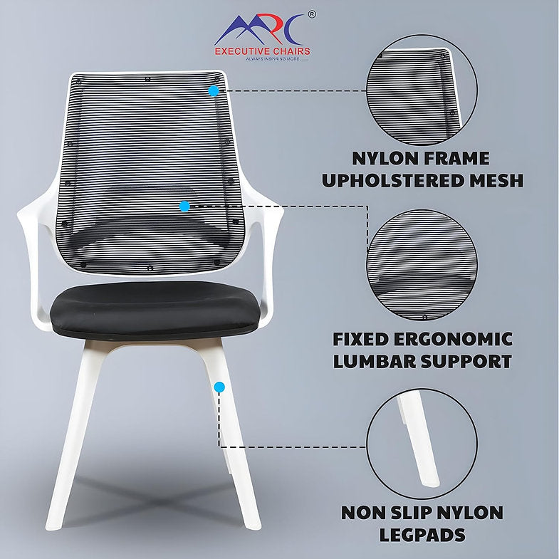 MRC Mono Fixed Ergonomic Office Chairs | Breathable Mesh & Study–Lumbar Support with Heavy Duty Nylon Base - MRC Executive Chairs
