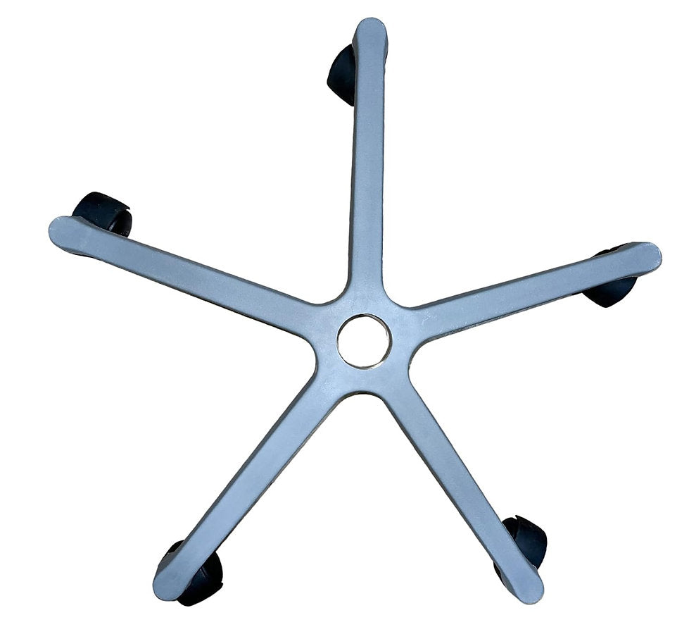 PVC Chairs Base Nylon Black | Nylon Caster Black Wheel with Shining Matt Finish Chair Base (Black) | Chair Accessories - MRC Executive Chairs