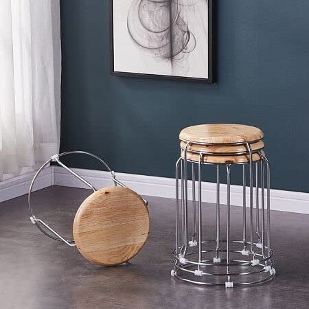 MRC Wooden Home Stainless Steel Dining Stool - MRC Executive Chairs