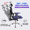 Ergonomic computer chair with Korean mesh seat, 3D armrests, and Class-4 gas lift