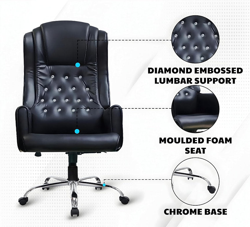 MRC Maharaja King Size Office High Back Boss Chair | Lumbar Support & Heavy Any Position Locking Mechanism - MRC Executive Chairs
