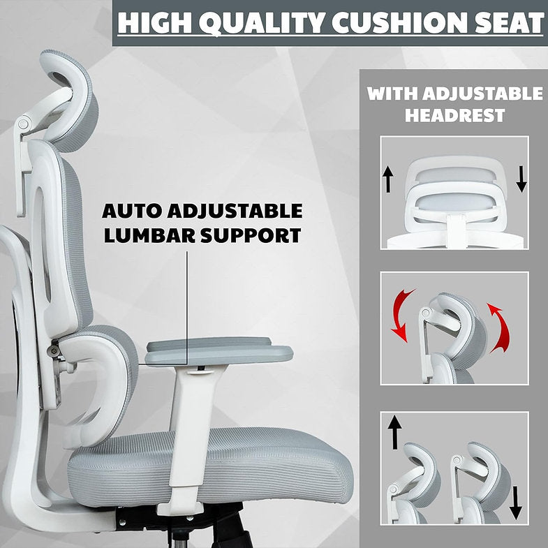 MRC Panther Cushion | Premium Ergonomic Office Chair | 3D Armrests, Multi Lock Mechanism, Seat Sliding - MRC Executive Chairs