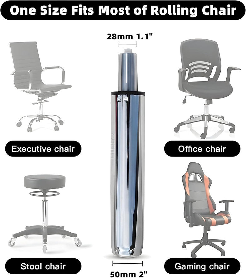 Chrome Hydraulic | Heavy Duty Hydraulic and Suitable for All Office Chairs (Chrome Hydraulic) | Chair Accessories - MRC Executive Chairs