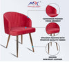 MRC Strawberry Dining Chair (Premium) | Velvet Fabric & Cushion Seat for Restaurants, Bedroom, Living Room - MRC Executive Chairs