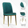 MRC Dining Chair (Green) | Velvet Fabric & Cushion Seat for Restaurants, Bedroom, Living Room - MRC Executive Chairs