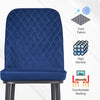 MRC Dining Chair (Royal Blue) | Velvet Fabric & Cushion Seat with Metal Legs for Restaurants, Bedroom, Living Room - MRC Executive Chairs