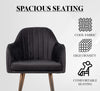 MRC Brown Dining Chair (Premium) | Velvet Fabric & Cushion Seat for Restaurants, Bedroom, Living Room - MRC Executive Chairs