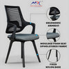 Full Black MRC Mono Fixed Chair With Ergonomic Mesh, Nylon Frame And Lumbar Support.