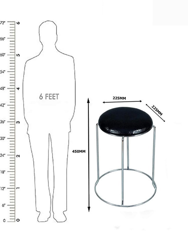 MRC Wooden Home Stainless Steel Dining Stool - MRC Executive Chairs