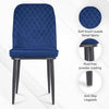 MRC Dining Chair (Royal Blue) | Velvet Fabric & Cushion Seat with Metal Legs for Restaurants, Bedroom, Living Room - MRC Executive Chairs