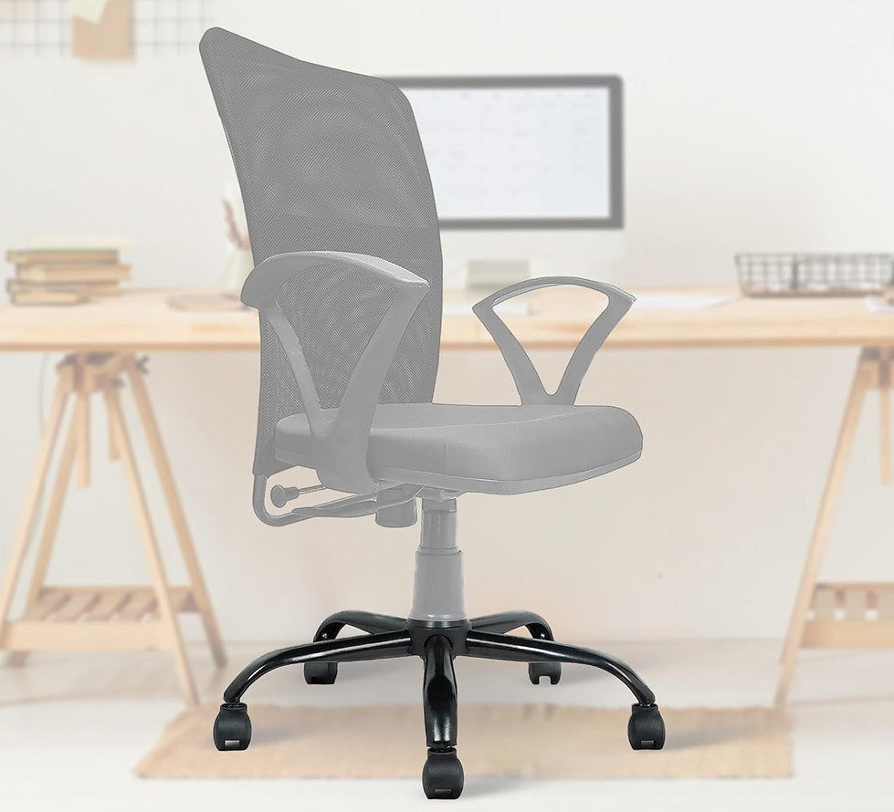 Heavy Duty Chair Base With Wheels | 25 Inches With Nylon Wheels (Black) | Chair Accessories - MRC Executive Chairs