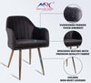 MRC Brown Dining Chair (Premium) | Velvet Fabric & Cushion Seat for Restaurants, Bedroom, Living Room - MRC Executive Chairs