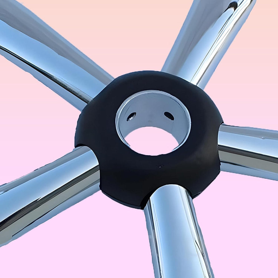 Chrome Base | Heavy Duty Chair Base with Wheels/Chair Stand/Stand Replacement/Metal 25" Inches with Nylon Wheels | Chair Accessories - MRC Executive Chairs