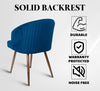 MRC Blueberry Dining Chair (Premium) | Velvet Fabric & Cushion Seat for Restaurants, Bedroom, Living Room - MRC Executive Chairs