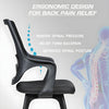 MRC Mono black fixed ergonomic mesh office chair with nylon frame and lumbar support