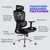 Ergonomic office chair with 3D headrest, breathable mesh back, and adjustable armrests