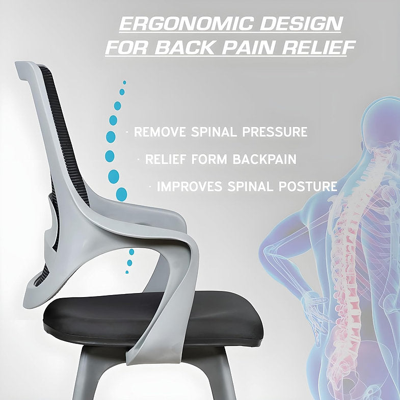 MRC Mono Fixed Ergonomic Office Chairs | Breathable Mesh & Study–Lumbar Support with Heavy Duty Nylon Base - MRC Executive Chairs