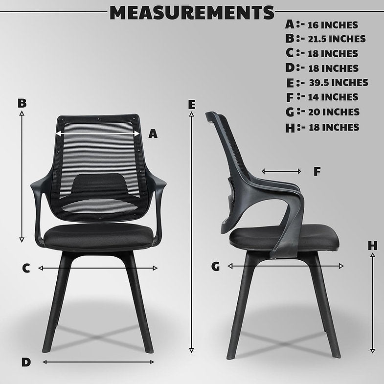 MRC Mono Fixed Ergonomic Office Chairs | Breathable Mesh & Study–Lumbar Support with Heavy Duty Nylon Base - MRC Executive Chairs