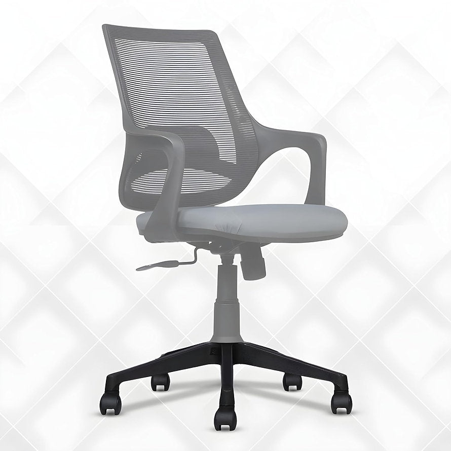 PVC Chairs Base Nylon Black | Nylon Caster Black Wheel with Shining Matt Finish Chair Base (Black) | Chair Accessories - MRC Executive Chairs