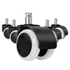 50MM Black & White Wheels | Heavy-Duty Replacement Casters with 250 kg Load Capacity for Smooth & Silent Rolling | Chair Accessories - MRC Executive Chairs