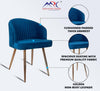 MRC Blueberry Dining Chair (Premium) | Velvet Fabric & Cushion Seat for Restaurants, Bedroom, Living Room - MRC Executive Chairs