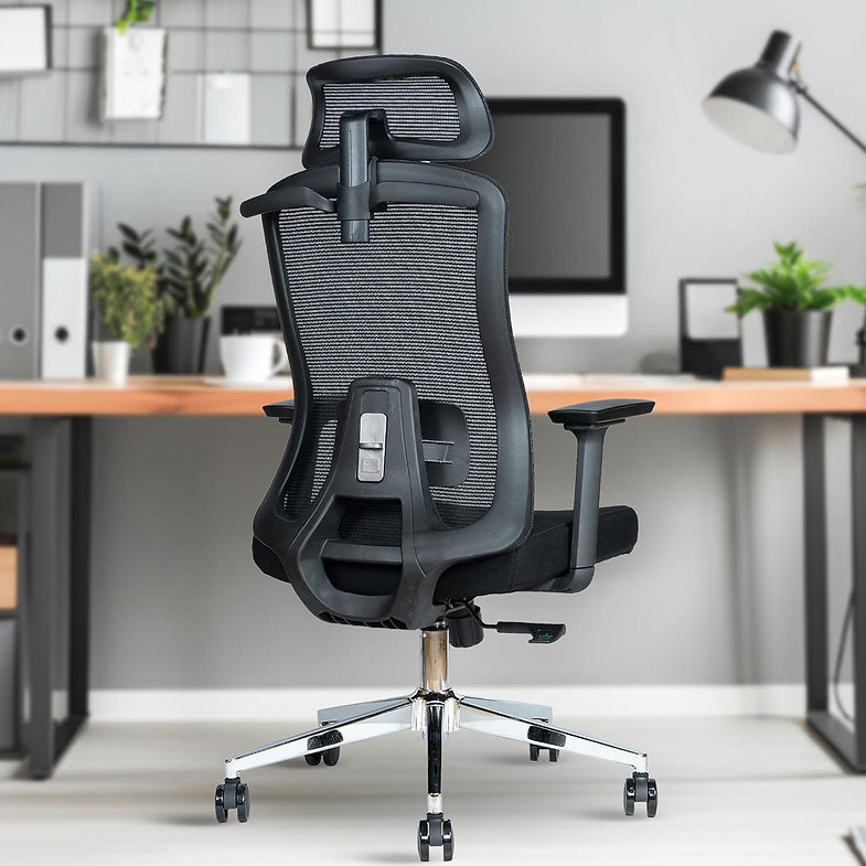 MRC Apex Ergonomic Office Chair| Adjustable Lumbar Support & Mesh Seat, 360° Adjustable Armrests, Multi Lock Mechanism - MRC Executive Chairs