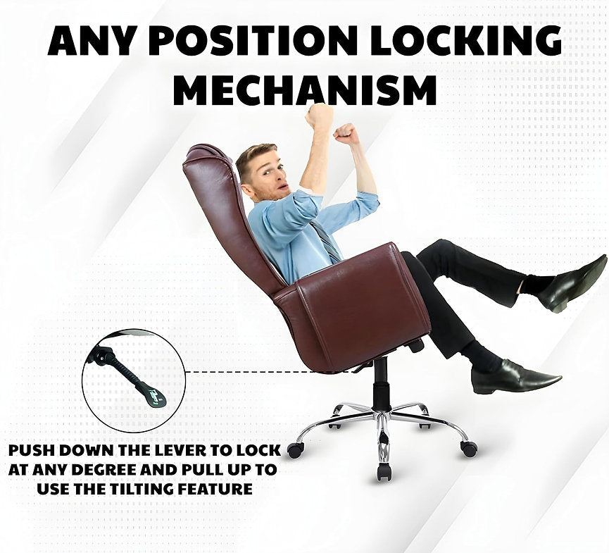 MRC Maharaja King Size Office High Back Boss Chair | Lumbar Support & Heavy Any Position Locking Mechanism - MRC Executive Chairs