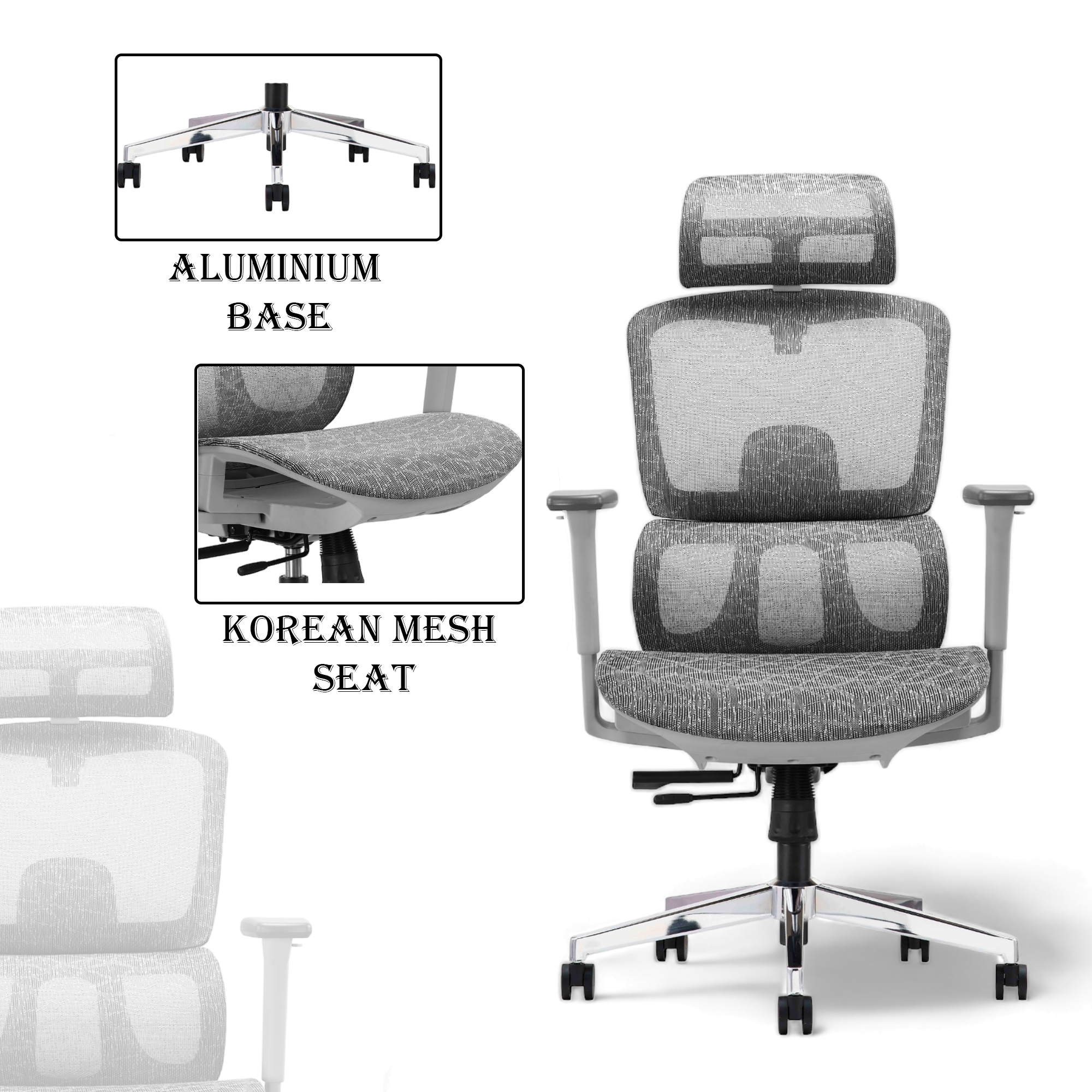 MRC Bravo Ergonomic Mesh high Back Office Chairs for Work from